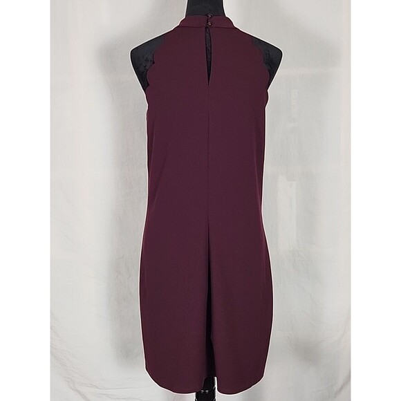 Fortune + Ivy Scalloped Halter Dress Burgundy Midi Dress X-Large Sleeveless NWOT - Picture 7 of 11
